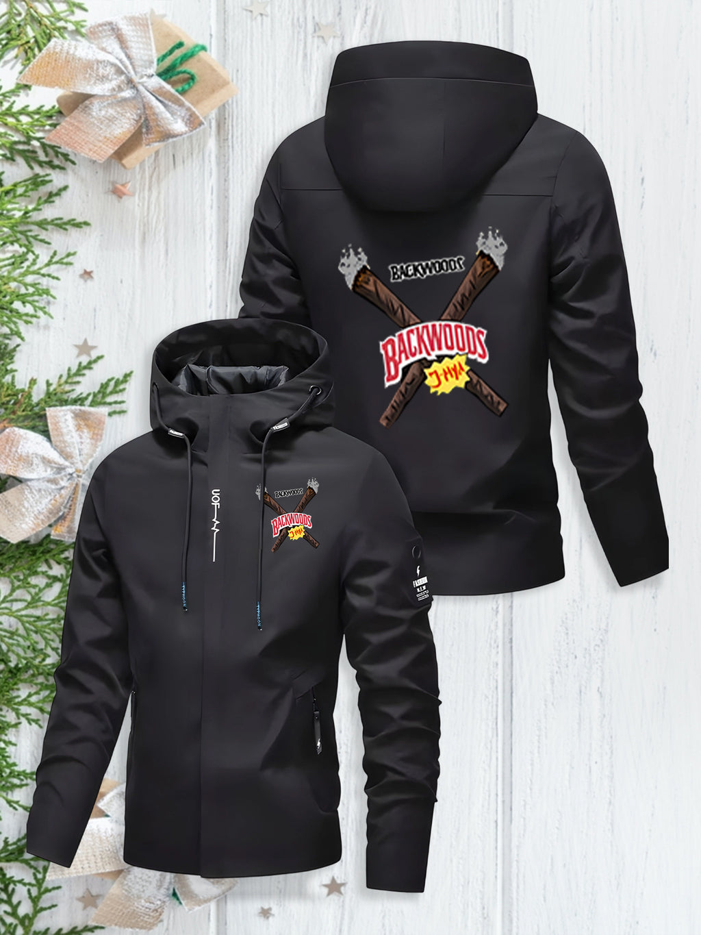 Windproof Hooded Jacket - Cozy "Backwoods" Windbreaker